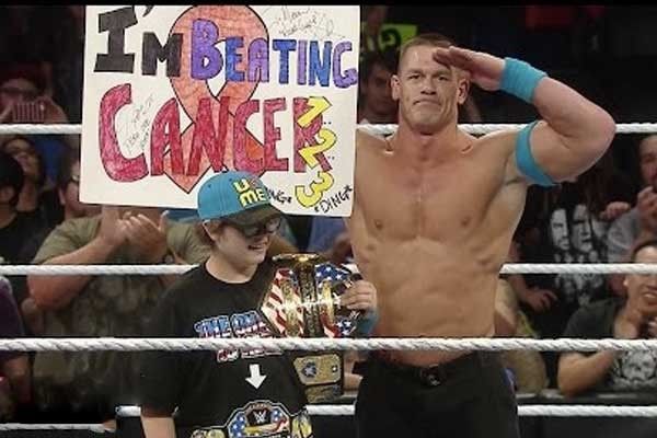 John Cena Honors Young Fan Battling Cancer Welcoming Him Into The Ring ...