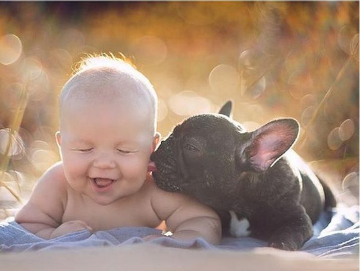baby and puppy are best friends