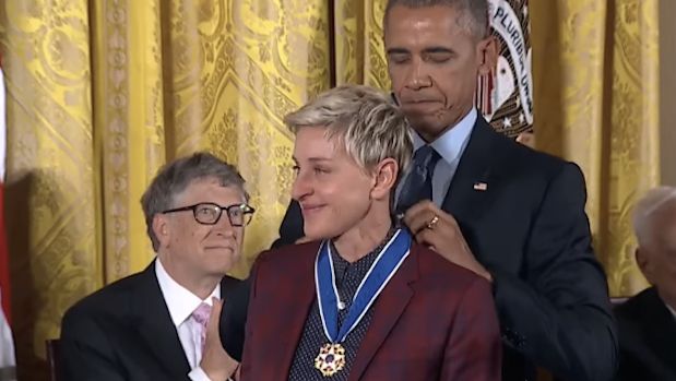 Ellen DeGeneres Involves Medal of Freedom Honorees in Mannequin ...