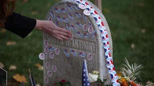 Hundreds Flood Women's Suffrage Pioneer Susan B. Anthony's Gravesite ...