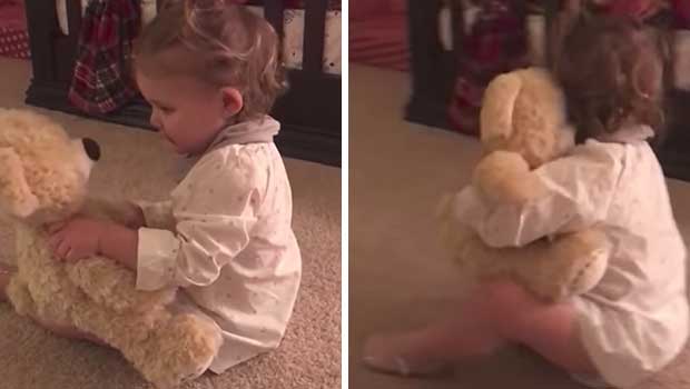 Teddy Bear With Military Dads Recorded Voice Creates Adorable Reaction 7997